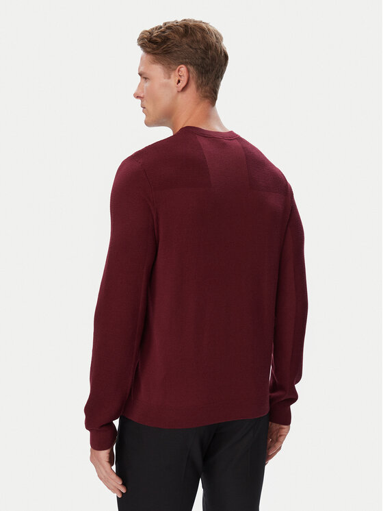 BOSS BOSS Sweter Momentum-X Cn 50547507 Bordowy Regular Fit
