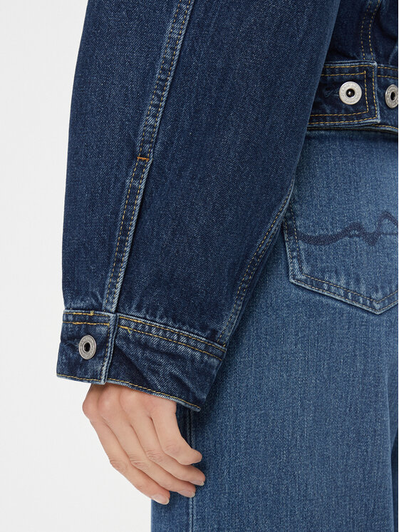 Pepe Jeans Pepe Jeans Τζιν μπουφάν Turner Sparkle PL402328 Σκούρο μπλε Relaxed Fit