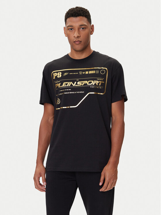Plein Sport Plein Sport T-Shirt FAEC MTK8373 STE001N Černá Loose Fit