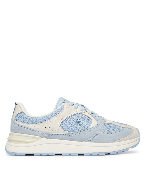 Tommy Hilfiger Sneakersy Th Mix Material Runner FW0FW09306 Niebieski