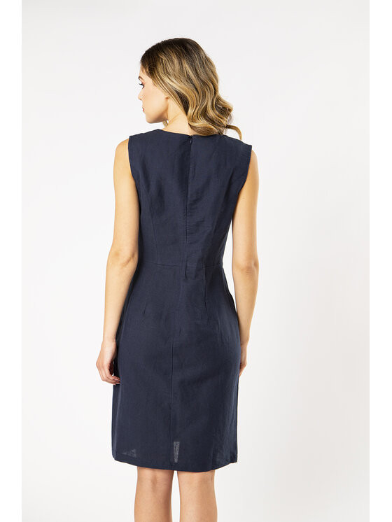 QUIOSQUE QUIOSQUE Každodenné šaty DR-7558 Tmavomodrá Regular Fit