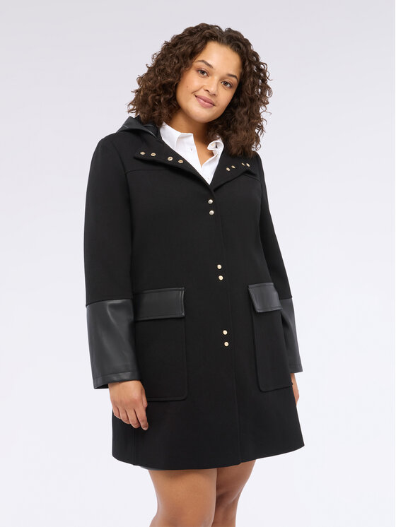 Fiorella Rubino Fiorella Rubino Płaszcz zimowy 0233T000334N033 Czarny Regular Fit