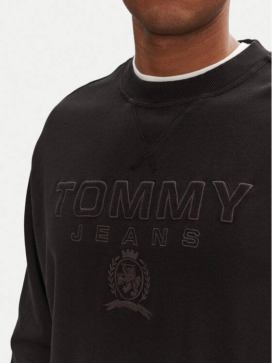 Tommy Jeans Tommy Jeans Majica dugih rukava Varsity DM0DM20827 Crna Relaxed Fit