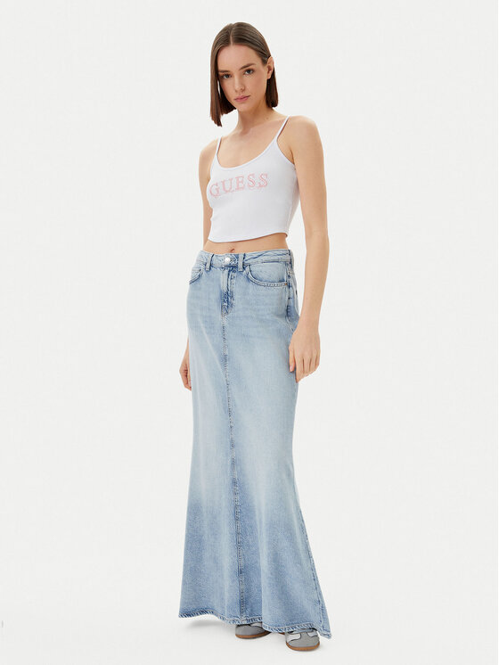 Guess Guess Top V5GP16 K8RT2 Alb Regular Fit