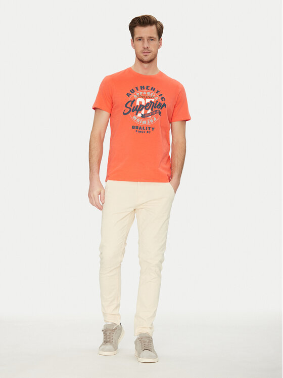 Blend Blend Marškinėliai 20717758 Oranžinė Regular Fit