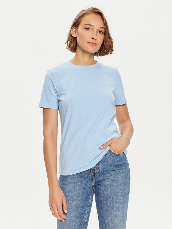 Tommy Hilfiger Tommy Hilfiger T-shirt 1985 WW0WW37877 Svijetloplava Regular Fit