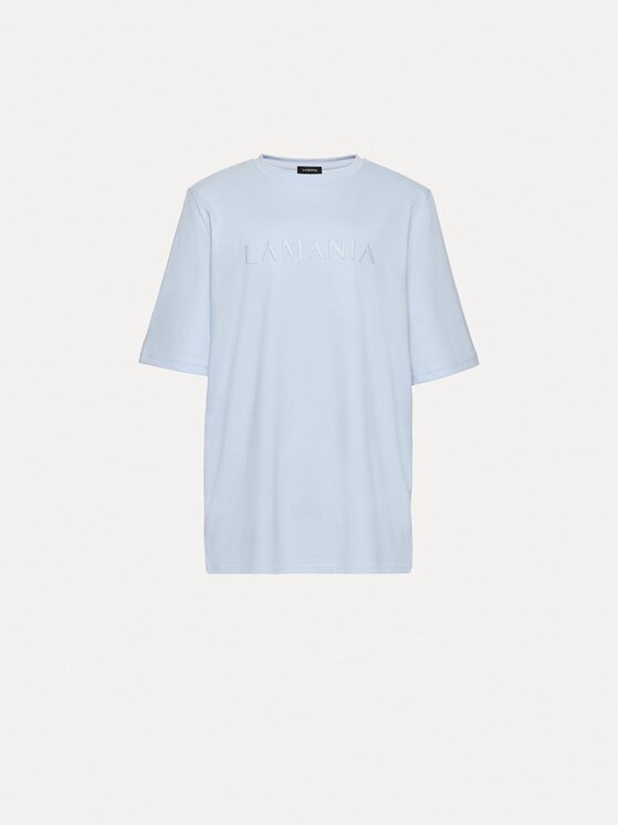 La Mania La Mania T-Shirt LUCY Niebieski jasny Basic Fit