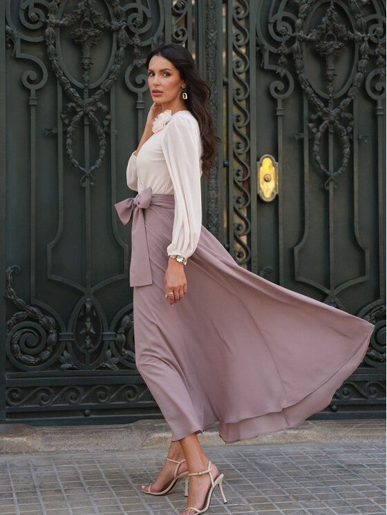LIDIA KALITA LIDIA KALITA Sukienka koktajlowa Sydney Beżowy Regular Fit