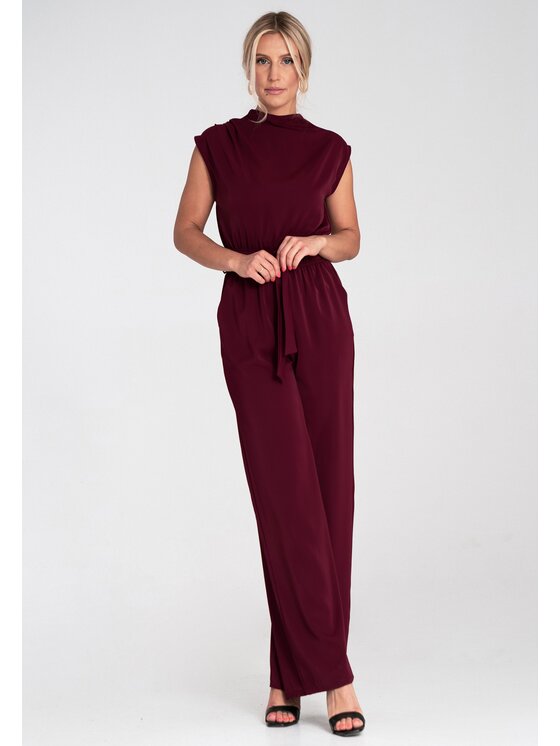 FIGL FIGL Kombinezon M1196 Bordowy Regular Fit