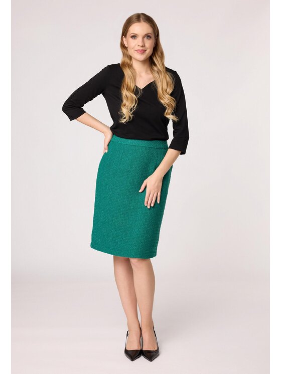 QUIOSQUE QUIOSQUE Spódnica 7VF002 Zielony Regular Fit