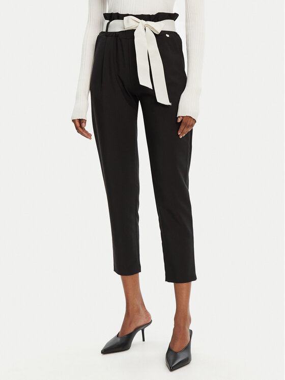 Rinascimento Rinascimento Szövet nadrág CFC0122382003 Fekete Regular Fit