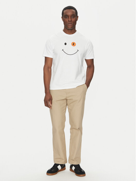 Save The Duck Save The Duck Marškinėliai DT1197M BESY20 Balta Regular Fit