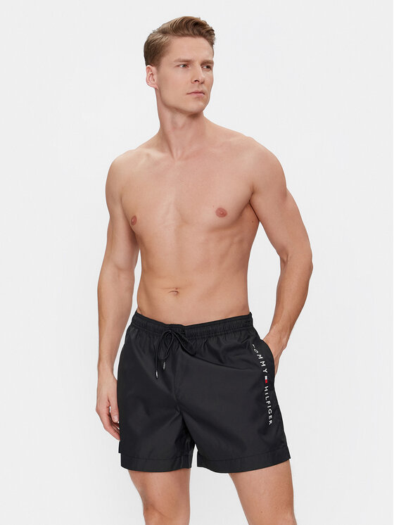 Tommy Hilfiger Tommy Hilfiger Plavecké šortky UM0UM03258 Černá Regular Fit