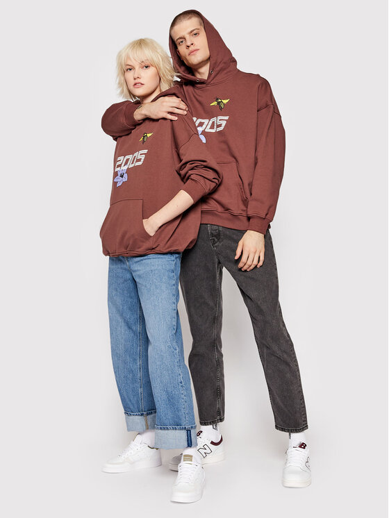 2005 2005 Mikina Unisex Garden Hnedá Regular Fit