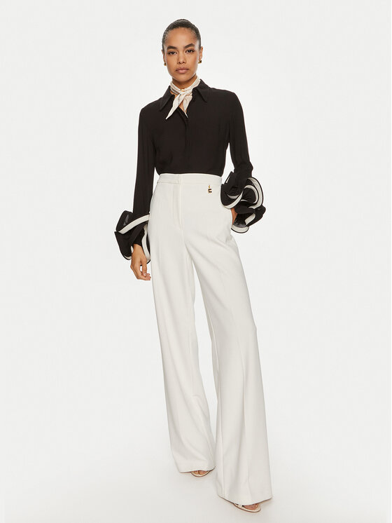 Elisabetta Franchi Elisabetta Franchi Πουκάμισο CA-T9-647E2-V490 Μαύρο Regular Fit