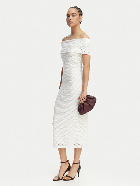 MICHAEL Michael Kors MICHAEL Michael Kors Повсякденна сукня MS683E1KS1 Білий Slim Fit