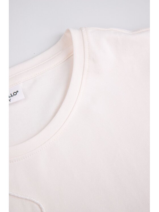 Coccodrillo Coccodrillo T-Shirt ZC5143204FGJ-003 Écru Regular Fit