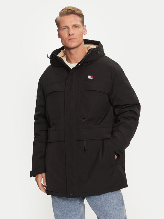 Tommy Jeans Tommy Jeans Зимно яке DM0DM20005 Черен Relaxed Fit