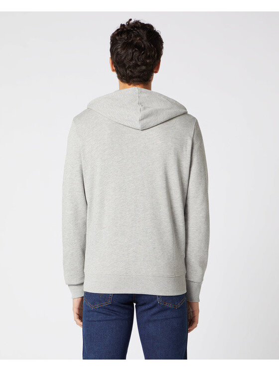 Wrangler Wrangler Felpa SIGN OFF ZUPTHRU Grigio Regular Fit