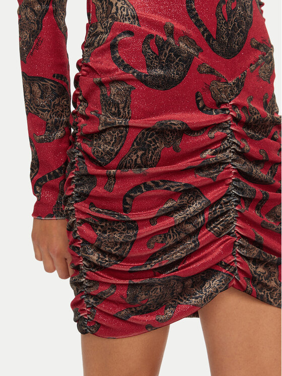 Just Cavalli Just Cavalli Rochie de zi 77PAO920 Roșu Slim Fit