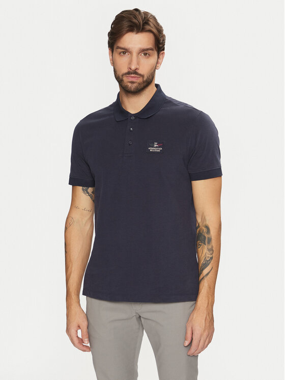 Aeronautica Militare Aeronautica Militare Polo majica 242PO1830J662 Mornarsko modra Regular Fit