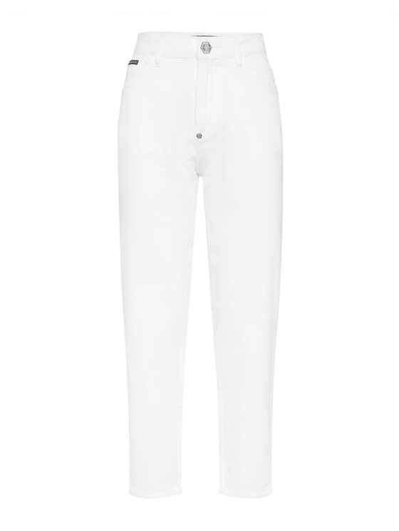 PHILIPP PLEIN PHILIPP PLEIN Džínsy 24897 Biela Mom Fit