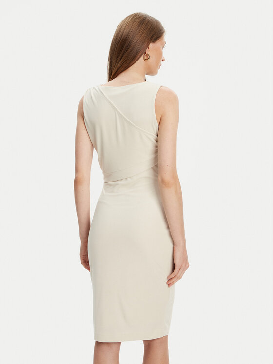 Guess Guess Vsakodnevna obleka W5YK27 KAQL2 Écru Regular Fit
