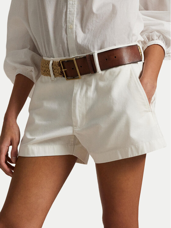 Polo Ralph Lauren Polo Ralph Lauren Шорти от плат 211963798002 Бял Straight Fit