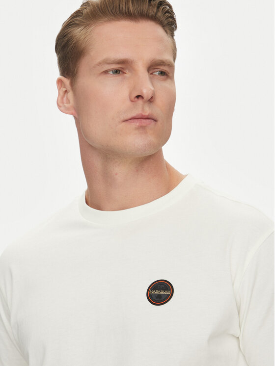 Napapijri Napapijri Póló S-Badge NP0A4I3N Fehér Regular Fit