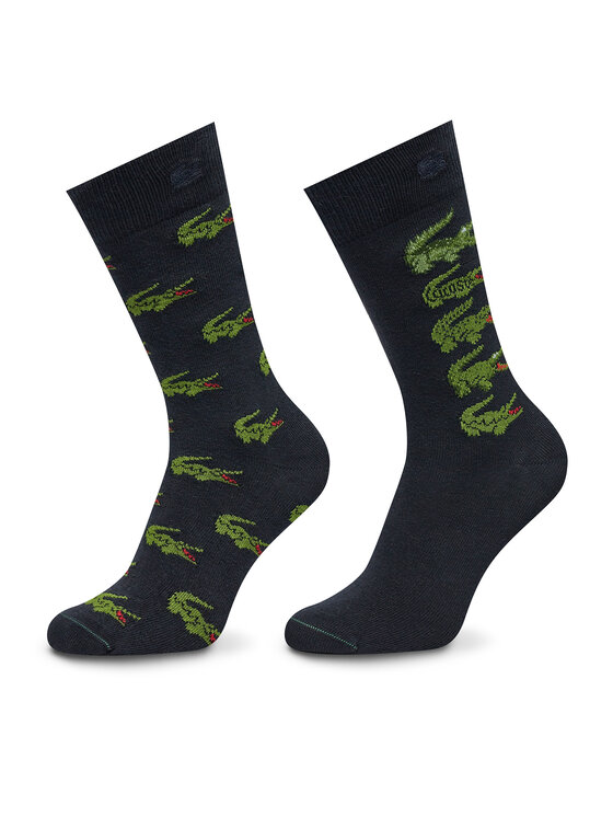 Lacoste Lacoste 2er-Set hohe Herrensocken RA1513 Dunkelblau