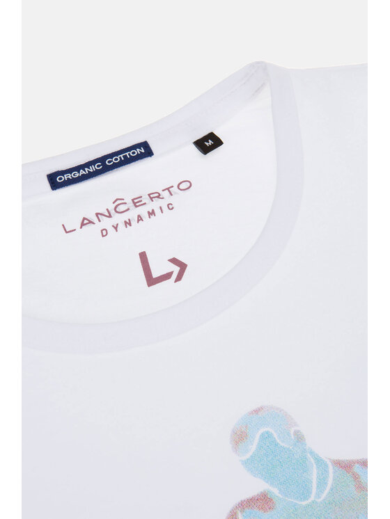 Lancerto Lancerto T-Shirt Lennox TS073221000041 Biały Regular Fit