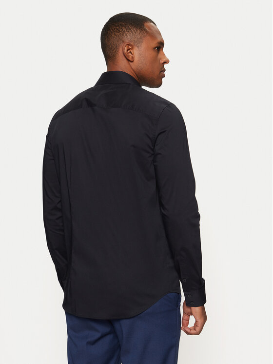 Guess Guess Cămașă Sunset M1YH20 W7ZK1 Bleumarin Slim Fit