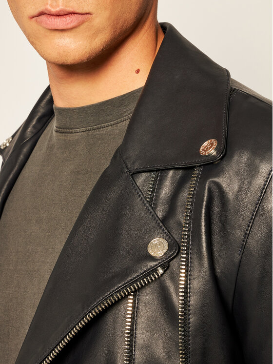 Giacca di pelle Virus 1 Blu scuro Regular Fit