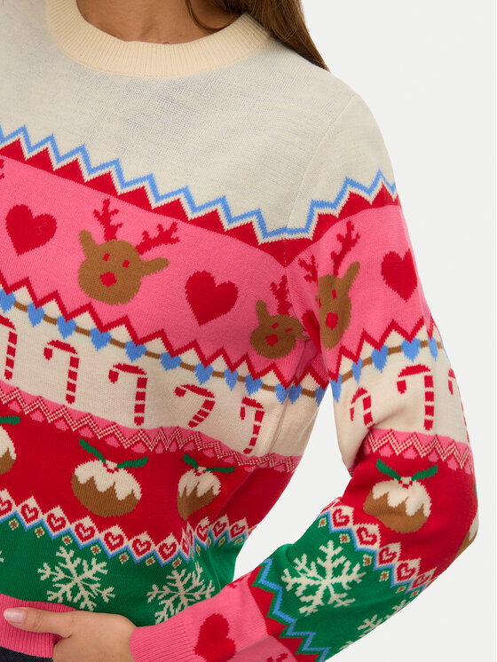 Vero Moda Vero Moda Sveter New Christmas 10334011 Farebná Regular Fit