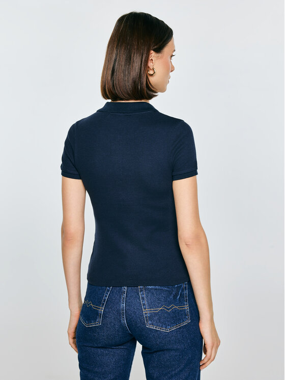 BIG STAR BIG STAR Polo RELLA Granatowy Slim Fit
