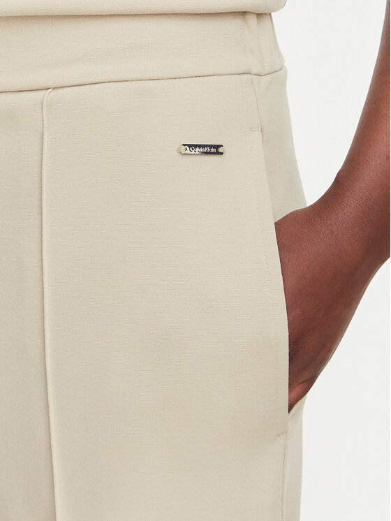 Calvin Klein Calvin Klein Текстилни панталони LV044G210G Бежов Relaxed Fit