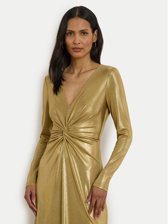 LAUREN RALPH LAUREN LAUREN RALPH LAUREN Sukienka wieczorowa 253979967001 Złoty Slim Fit