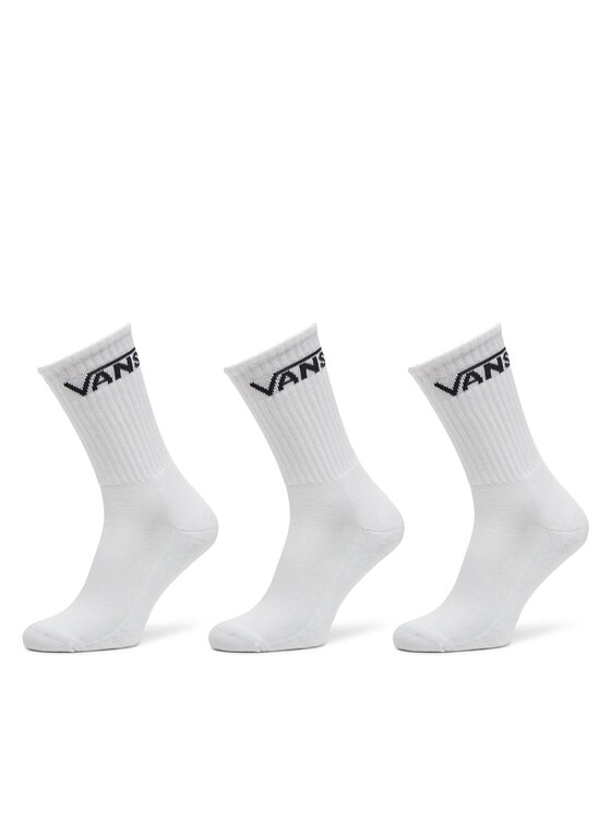 Set de 3 perechi de șosete lungi pentru bărbați Vans Classic Crew VN000F0X Alb