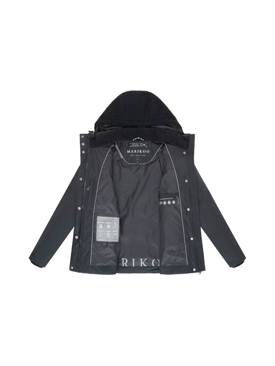 Marikoo Marikoo Kurtka zimowa Sheeta Czarny Regular Fit