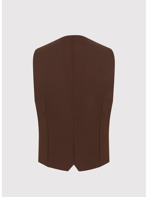 Pako Lorente Pako Lorente Kamizelka P24SF-8X-013 Brązowy Slim Fit