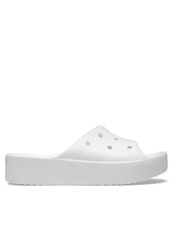 Şlapi Crocs Classic Platform Slide 208180 Alb