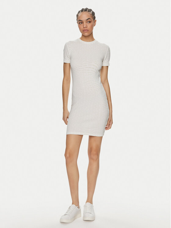 Calvin Klein Jeans Calvin Klein Jeans Rochie de zi J20J223205 Alb Slim Fit