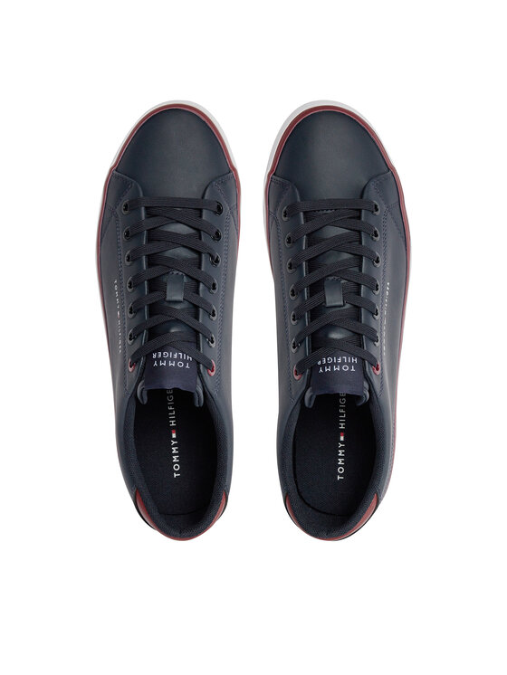 Tommy Hilfiger Tommy Hilfiger Tenisice Th Hi Vulc Core Low Leather FM0FM05041 Tamnoplava