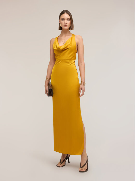 Motivi Motivi Abito da sera 700FQ003595N038 Giallo Slim Fit