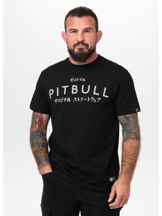 PITBULL PITBULL T-Shirt Koszulka męska MT. FUJI 3XL Czarny Regular Fit