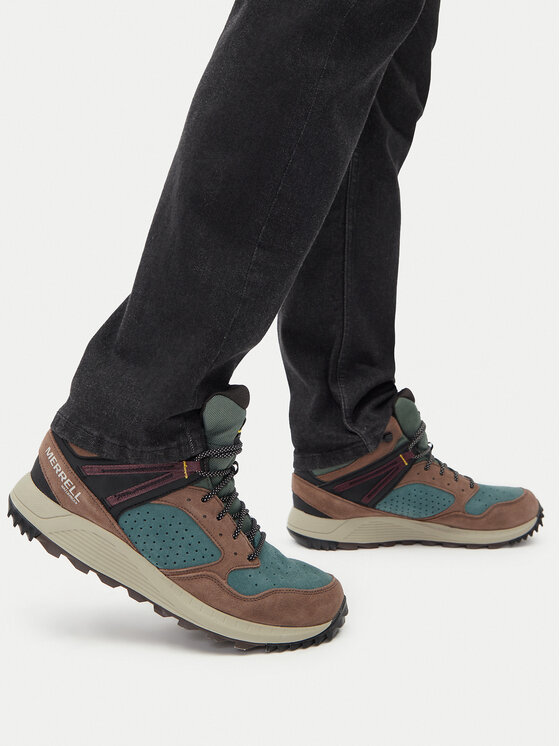Merrell Merrell Pohodni čevlji Wildwood Mid Ltr Wp J068031 Zelena