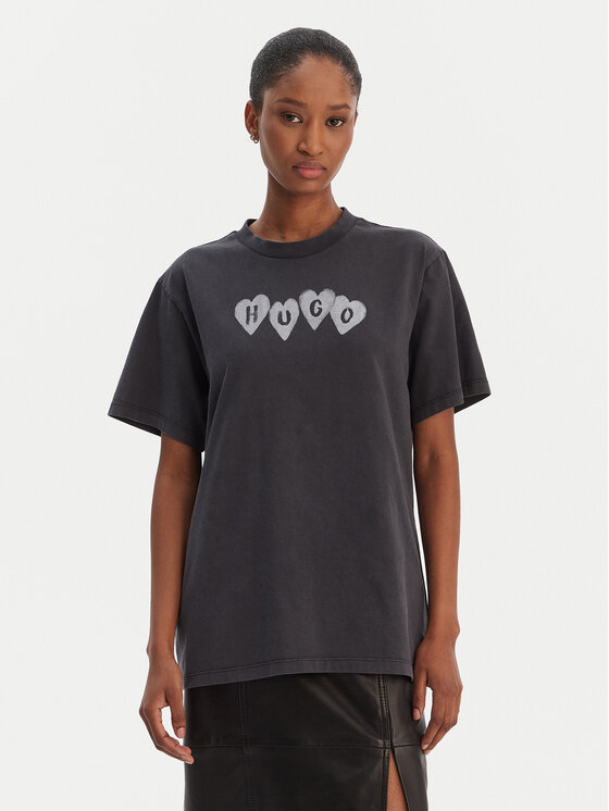 HUGO HUGO T-Shirt Vintage 50561164 Schwarz Relaxed Fit