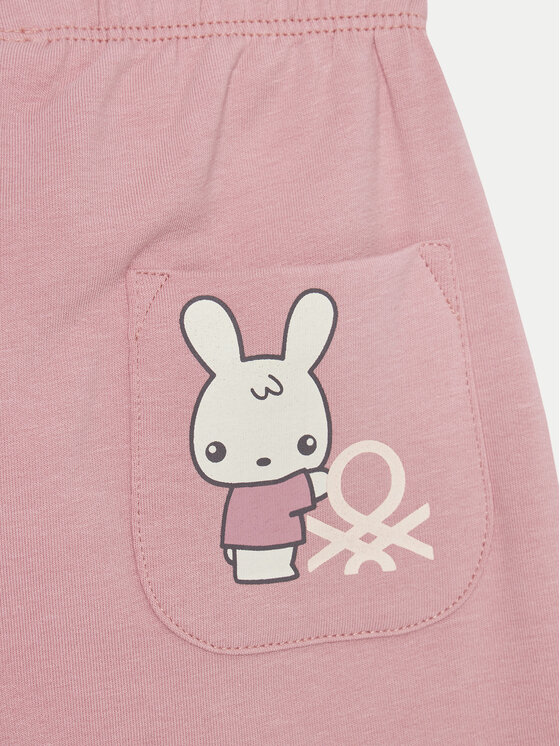 United Colors Of Benetton United Colors Of Benetton Spodnie dresowe 35Q2AF023 Różowy Regular Fit