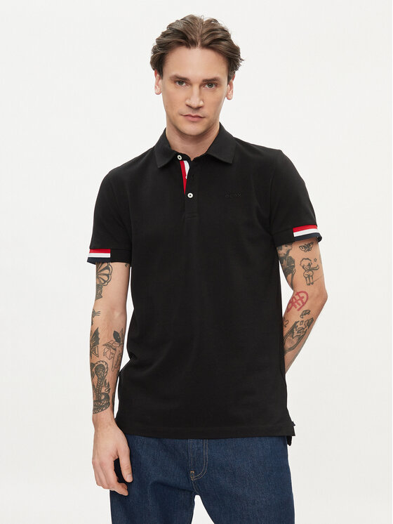 Geox Geox Polokošeľa M4510L T2649 F9000 Čierna Regular Fit