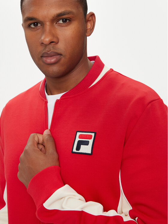 Fila Felpa Settanta FAM0645 Rosso Regular Fit Modivo